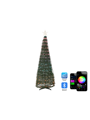 Beliani LED Deko SAARLOQ in Grün - (W) 55 x (H) 160 x (L) 55 cm