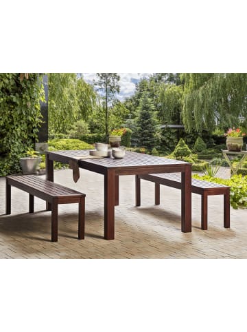Beliani Gartenbank TUSCANIA in Braun - (W) 160 x (H) 45 x (L) 35 cm