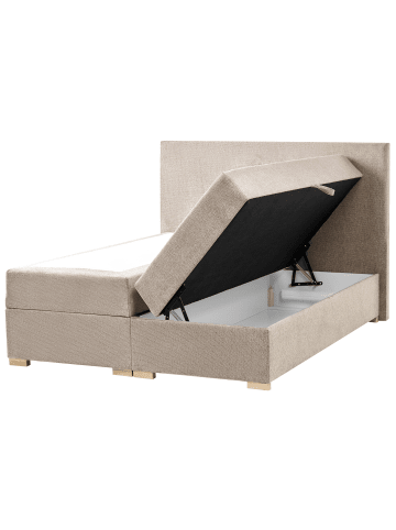 Beliani Boxspring Bett MAJOR in Beige - (W) 151 x (H) 109 x (L) 212 cm