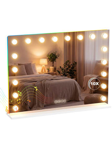 HOMCOM Hollywood Spiegel-80L x 14B x 60H cm-Weiß