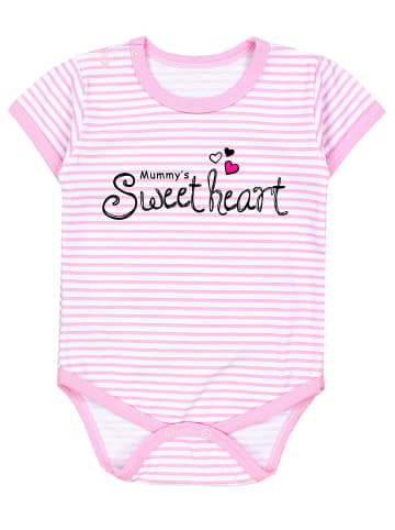TupTam Mädchen Baby Body Kurzarm 5er Pack in rosa/natur