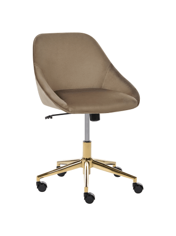 Beliani Bürostuhl BARDSDALE in Braun/Gold/Schwarz - (W) 54 x (H) 77 x (L) 54 cm