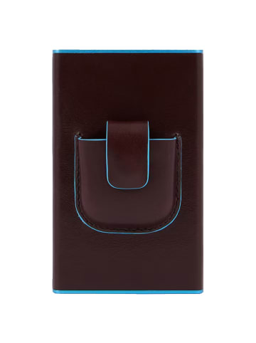 Piquadro Blue Square - Kreditkartenetui 11cc 10 cm RFID in mahogany