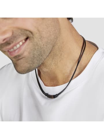 s.Oliver Halskette Essential Leather in schwarz