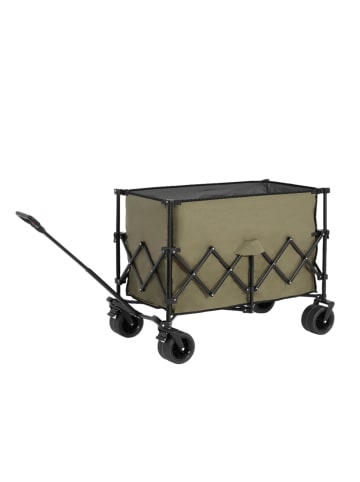 ABRIHOME Klappbarer Strandwagen in Grün 100 kg mit Rädern Getränkehaltern