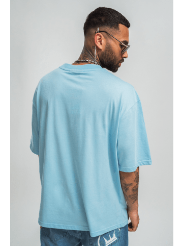 DADA Oversized T-Shirt mit Stickerei Dropped Shoulder in Blau