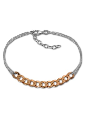 SilberDream Armband Silber 925 Sterling Silber, vergoldet (Roségold) ca. 18cm Fantasiekette