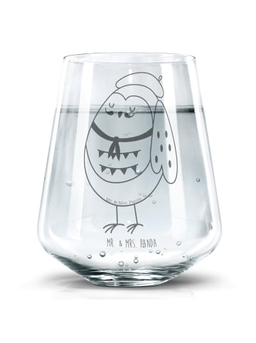 Mr. & Mrs. Panda Wasserglas Eule Frankreich ohne Spruch in Transparent