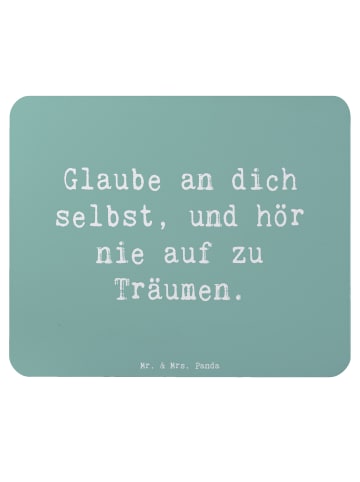 Mr. & Mrs. Panda Mouse Pad Spruch Glaube an sich selbst mit Spruch in Meeresbrise