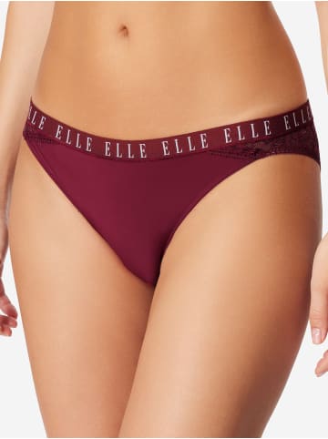 ELLE Brasilslip Lace in dunkelgrün, beige, dunkelrot