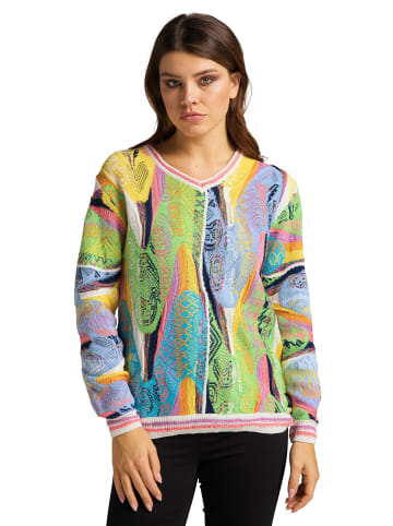 Carlo Colucci Jacquardpullover Curtoni in Weiß