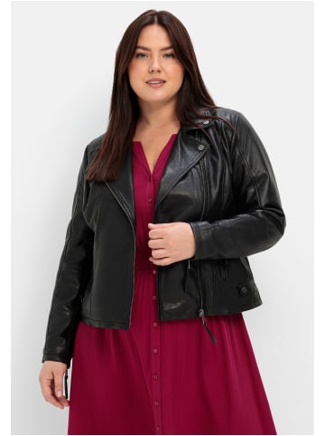 sheego Bikerjacke in schwarz