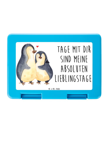 Mr. & Mrs. Panda Bentobox Pinguin umarmen mit Spruch in Weiß