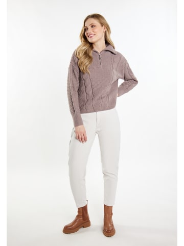 DreiMaster Damen Strickpullover in Schlamm