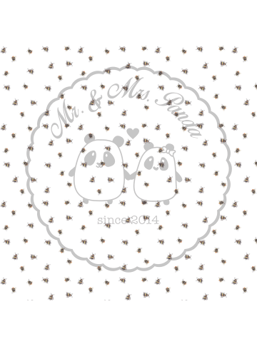 Mr. & Mrs. Panda Pott Hummel flauschig ohne Spruch in Weiß