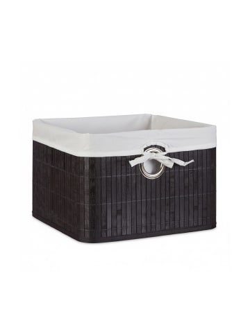 relaxdays 2 x Aufbewahrungskorb in Schwarz - (B)31 x (H)20 x (T)31 cm