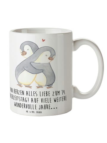 Mr. & Mrs. Panda Becher 14. Hochzeitstag Elfenbeinhochzeit mit S... in Weiß