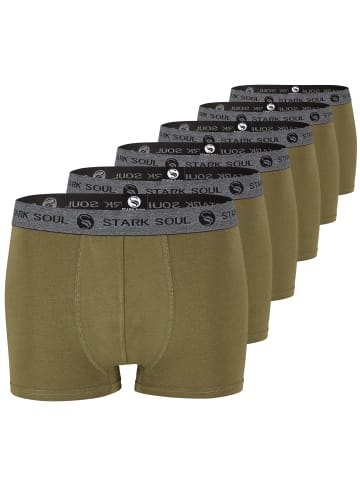 Stark Soul® Boxershorts 6'er Pack - Hipster Shorts in khaki
