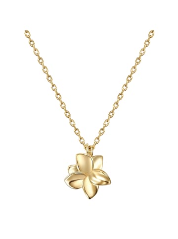Halskette Blüte aus Sterling Silber in gelbgold