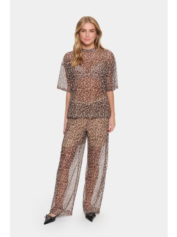 SAINT TROPEZ T-shirt LoreenSZ Oversize fit in Black Reg Leo