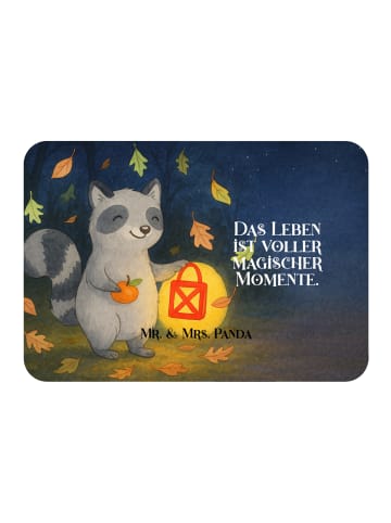 Mr. & Mrs. Panda Magnet Waschbär Laterne Design mit Spruch in Weiß