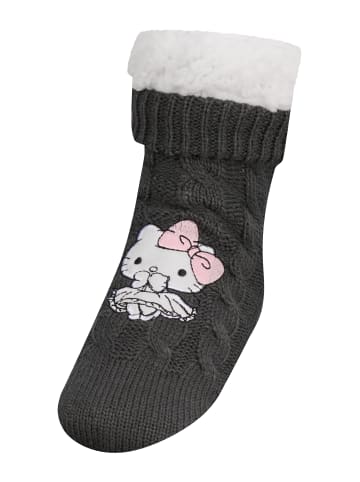 Hello Kitty Hausschuh-Socken in Grau
