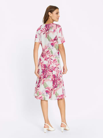 WITT WEIDEN Jersey-Kleid in ecru-magenta-bedruckt