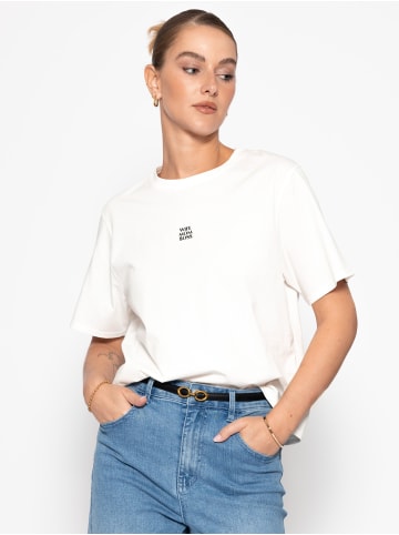 SASSYCLASSY Oversize T-Shirt mit Print in Offwhite