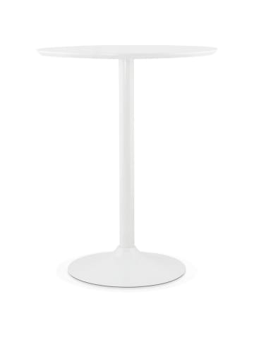 KADIMA DESIGN Stehtisch, Zeitlos, MDF & Metall, Ø 90 cm, Höhe 110 cm, Bodenschutz