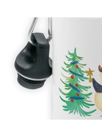 Mr. & Mrs. Panda Trinkflasche Pinguin Weihnachtsbaum ohne Spruch in Weiß