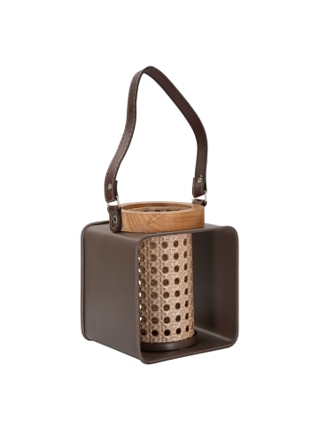 Mauro Ferretti Braune Holzlaterne 16x13x20 cm