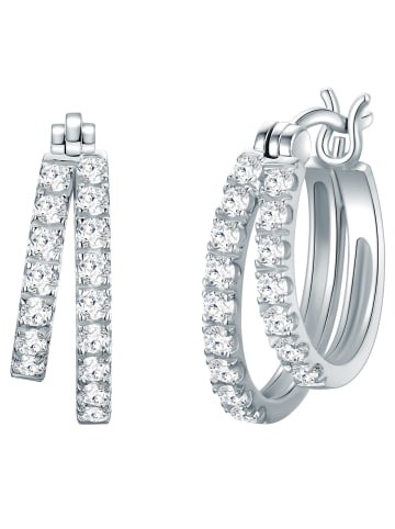 Trilani Ohrringe aus Sterling Silber mit Zirkonia in silber