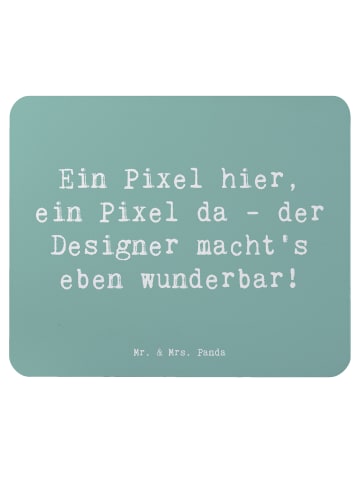 Mr. & Mrs. Panda Mouse Pad Spruch Designer Pixel Kunst mit Spruch in Meeresbrise