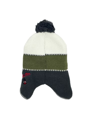 Spiderman Wintermütze Strick mit Bommel in Grün