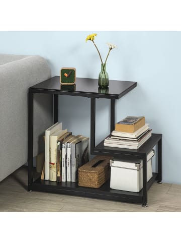 SoBuy Beistelltisch in Schwarz - (B)65 x (H)55 x (T)35cm