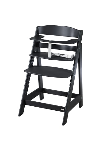 roba Treppenhochstuhl 'Sit Up Flex' - Hochstuhl mitwachsend aus Holz - Schwarz
