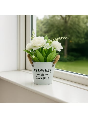 relaxdays 3x Kunstblumen in Weiß