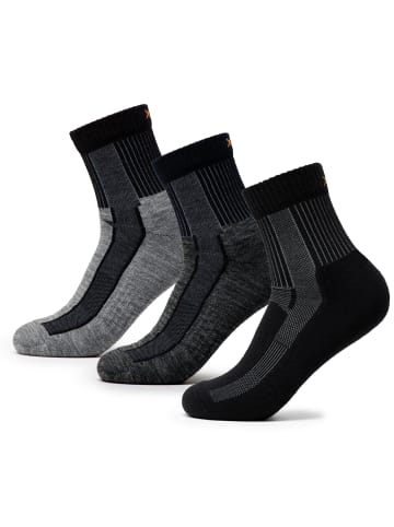 Occulto 3er Pack Wandersocken Makalu in Schwarz/Grau/Navy