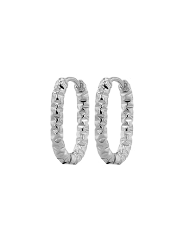 Adeliás Adeliás Damen Creolen aus poliertem Edelstahl in silber