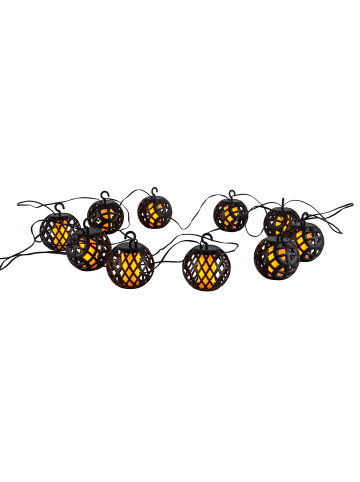 näve LED Lichterkette "FOGO" in schwarz - (L)485 cm x (B)7 cm x (H)10 cm