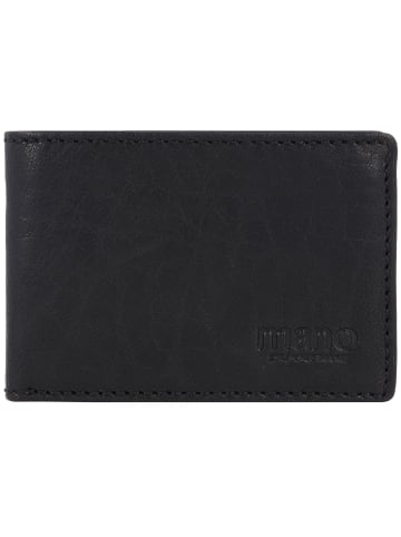 mano Don Simon Geldbörse Leder 10 cm in schwarz