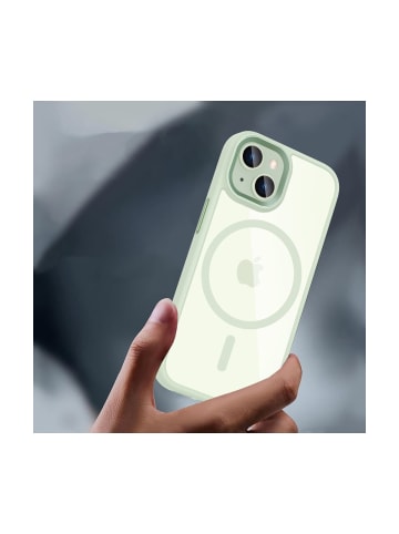 TechProtect TechProtect MagMat magnetisch Hülle iPhone 15 transparent grün in Grün