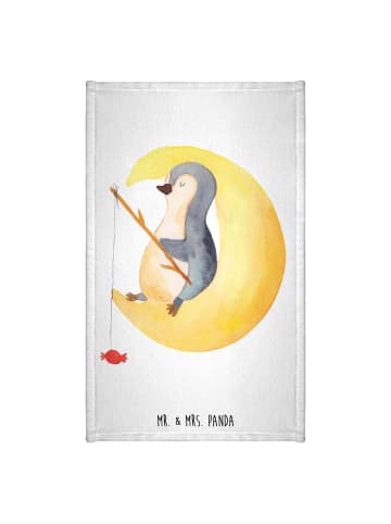 Mr. & Mrs. Panda handtuch gäste wc Pinguin Mond ohne Spruch in Weiß