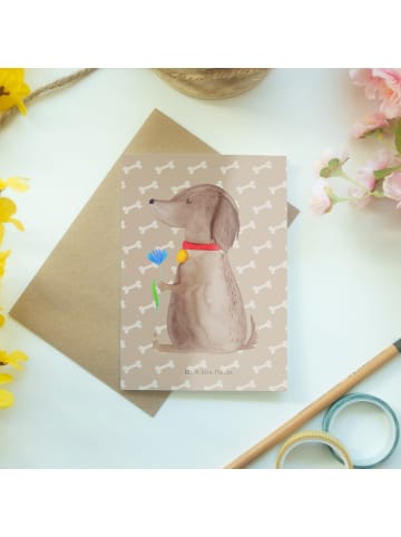 Mr. & Mrs. Panda doppelkarte Hund Blume ohne Spruch in Hundeglück