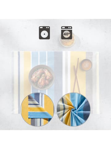 REDBEST Baumwolle, Gewebt Tischset 4er-Pack in blau-gelb