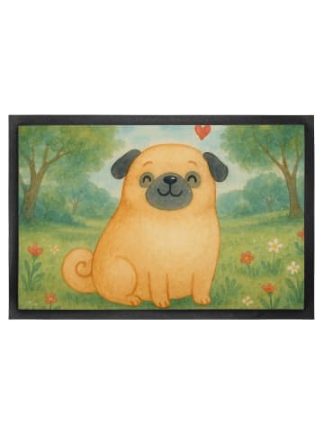 Mr. & Mrs. Panda Schmutzmatte Mops Design ohne Spruch in Weiß