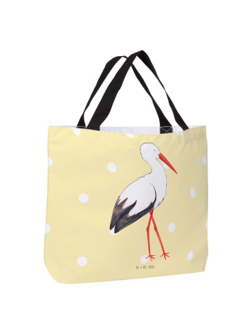 Mr. & Mrs. Panda Stofftasche Storch ohne Spruch in Gelb Pastell