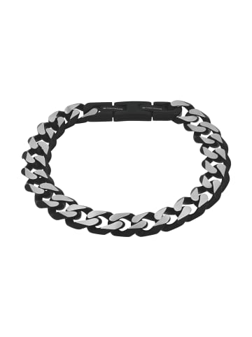 Tom Tailor Armband Edelstahl, IP schwarz in bicolor
