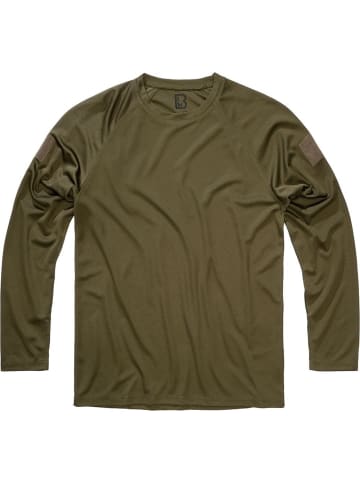 Brandit Longsleeve "Quick Dry Shirt Longsleeve" in Grün