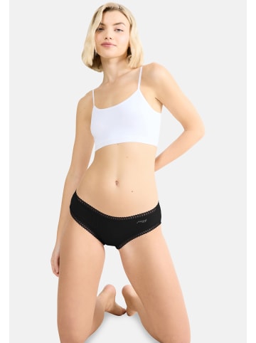 Sloggi Hipster GO Crush in Schwarz / creme / braun